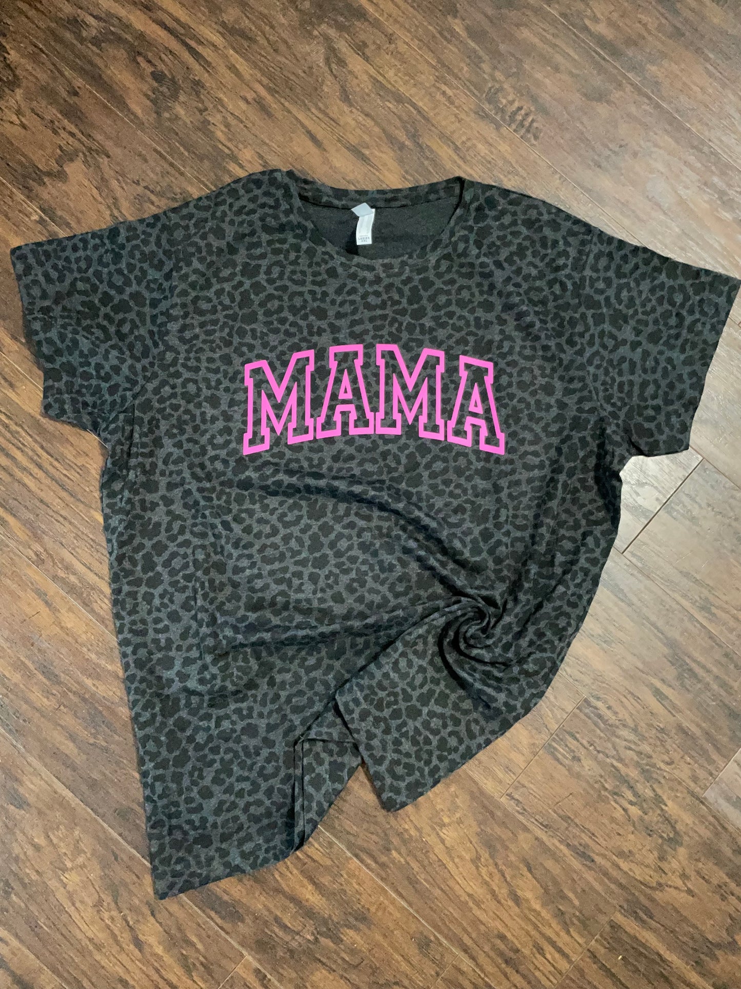 Mama Varsity Leopard Shirt