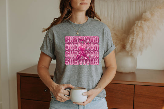 Survivor - Faux Embroidery