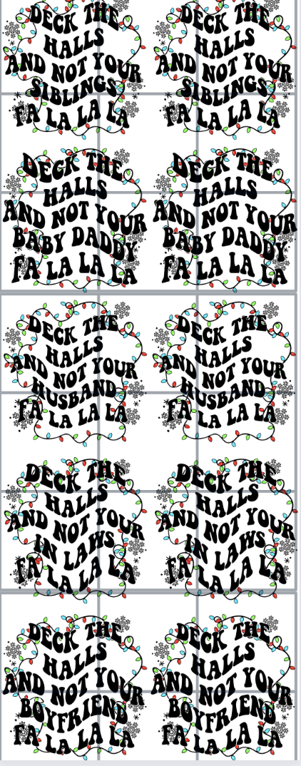 Premade Gang Sheet - Deck The Halls