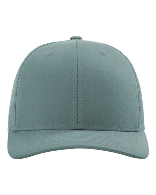 Richardson 112 baseball cap in solid teal with curved brim and top button.