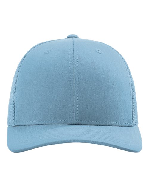 Richardson 112 cap in light blue with tonal stitching and curved brim