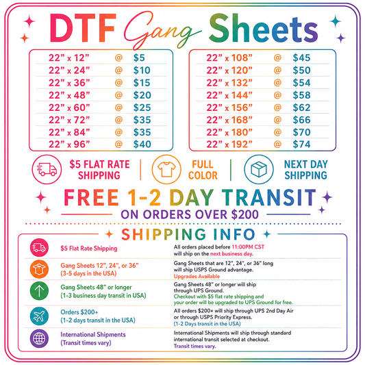 DTF Gang Sheets