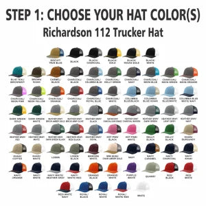Custom Leather Patch Hat | Leatherette | Snap Back | Trucker Style | Richardson 112